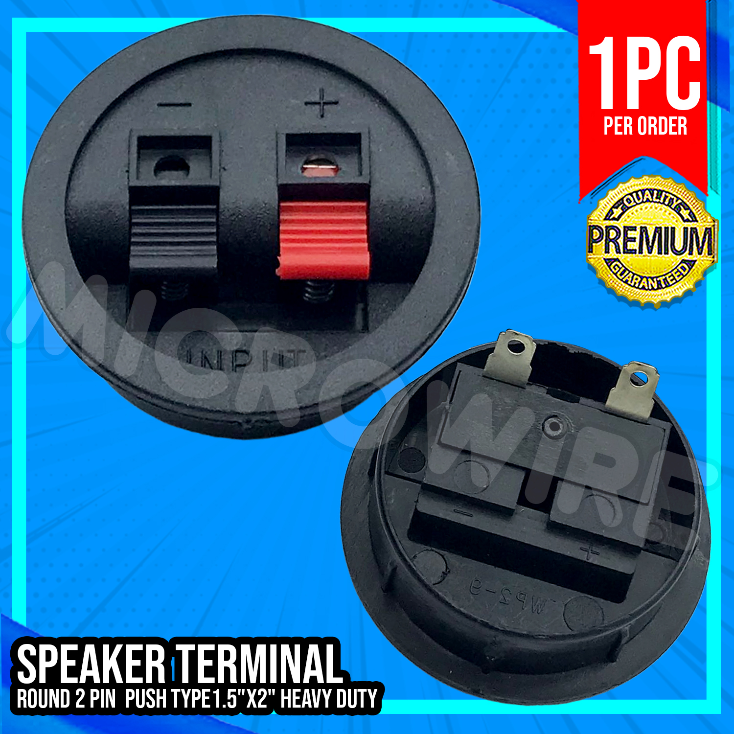 Speaker Terminal Board Plate Round 2 Way Spring Clip Binding Spring Post Cup Push Type Lazada PH