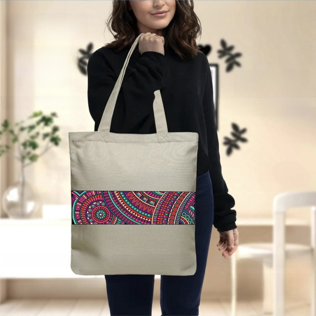 Premium Tote Bag with Zipper Canvas Tote Bag for Women Trendy Shopping Bag  College Bag University Bag Tote Bag, Canvas Bag with Zipper Orchid
