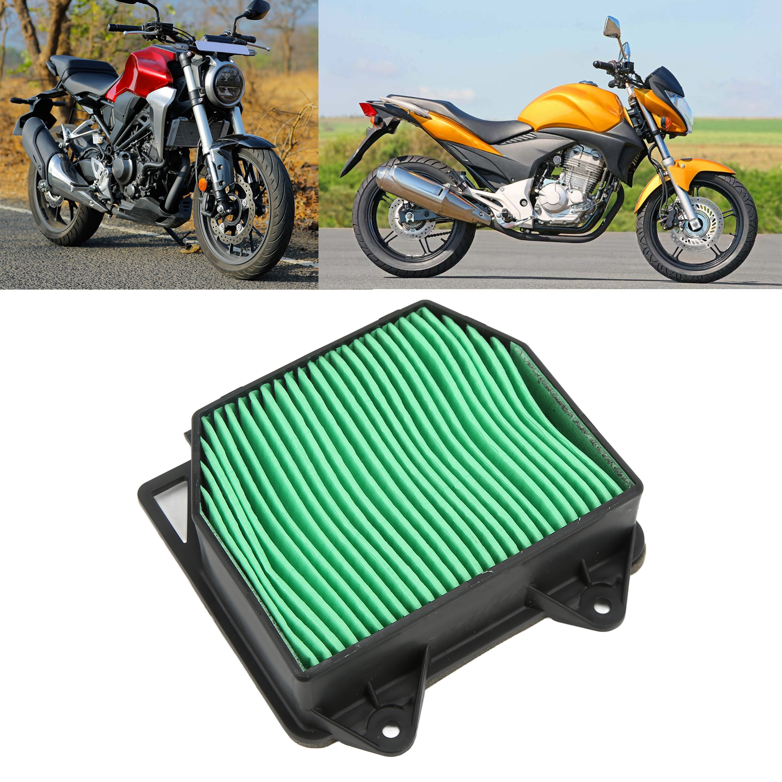 Engine Air Filter Long Lasting Large Filtering Area Air Filter Element for Motorcycle Accessories