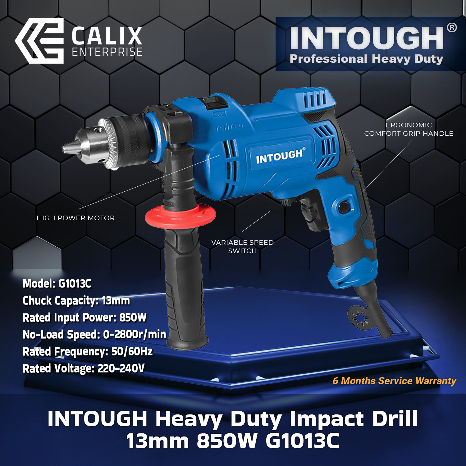 Heavy Duty Impact Drill 13mm 850W INTOUGH G1013C Lazada PH