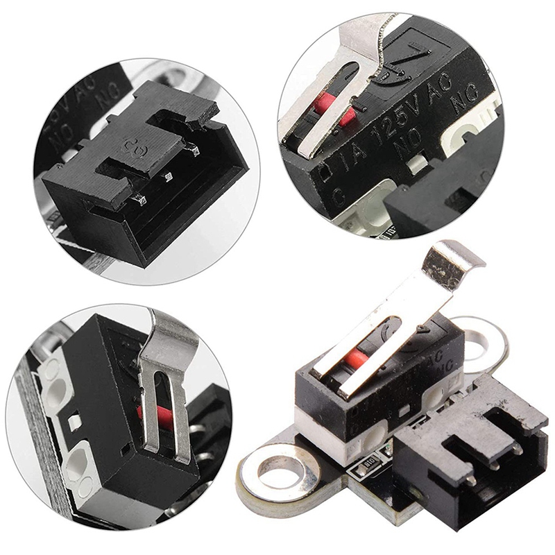 6 Pcs 3D Printer Switch Mechanical Limit Switch Module Mini Endstop Switches with 1M 3Pin Cable for 3D Printers Parts