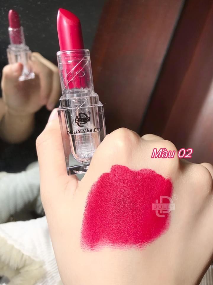 Son thỏi lì siêu mịn môi DOLLY VARIETY [Màu Đỏ hồng khô]