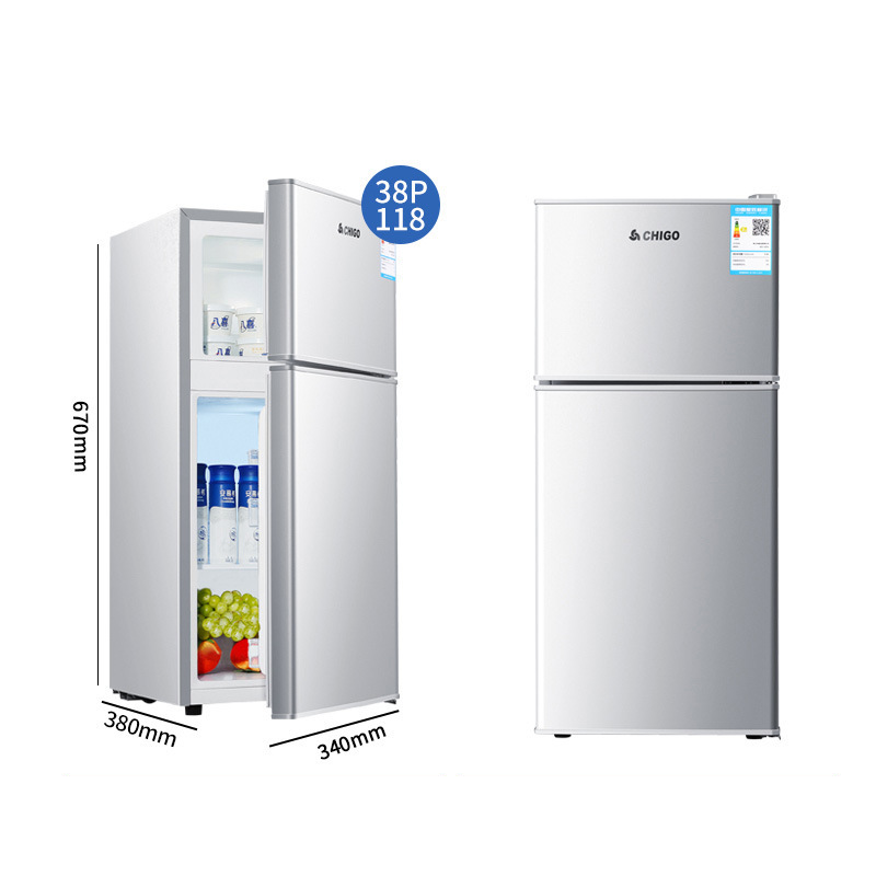 JIASHI household double-door mini small refrigerated and frozen large-capacity fresh-keeping dormitory rental refrigerator