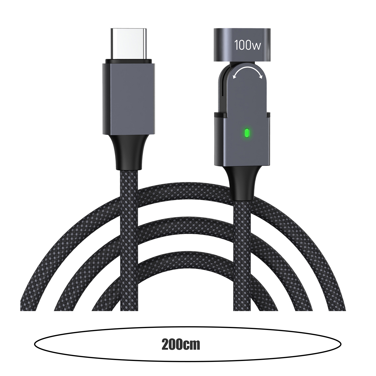 Magnetic Charging Cable Rotating Data Cable Fast Charging Magnetic Cable for Iphone Convenient Time-saving Data Line with Strong Magnetic Adsorption Ideal