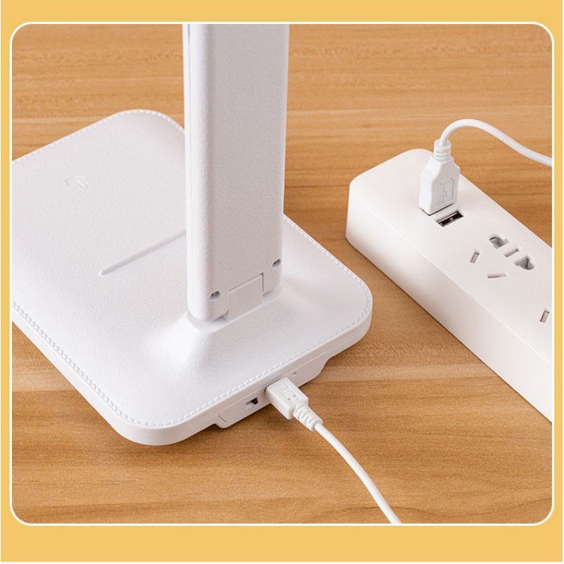 Đèn Led - Để Bàn Học Sạc Usb Đế Kệ Điện Thoại (Vuông Dài)