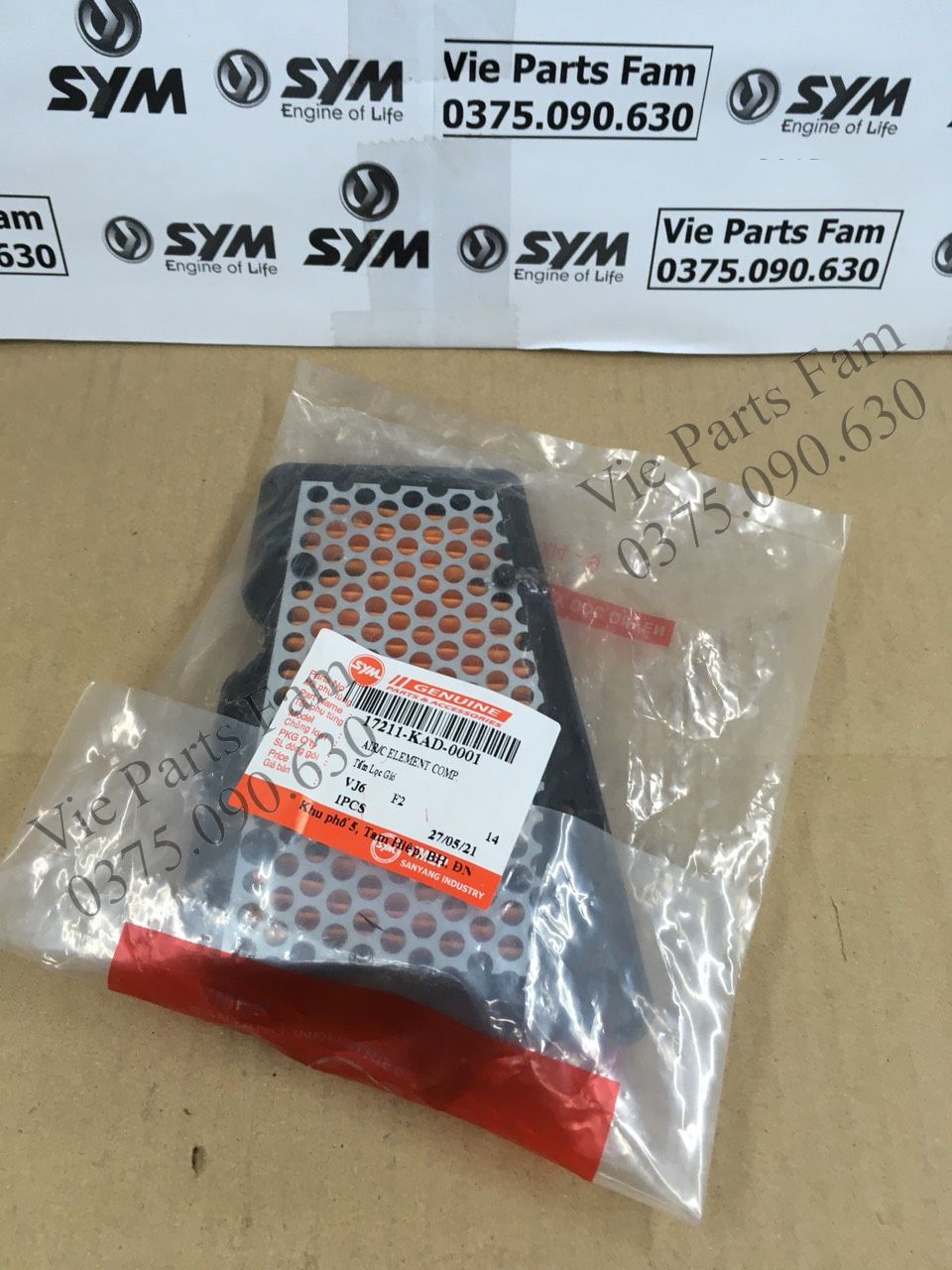 Lọc gió xe máy Shark Mini SYM, hàng din SYM mới 100%