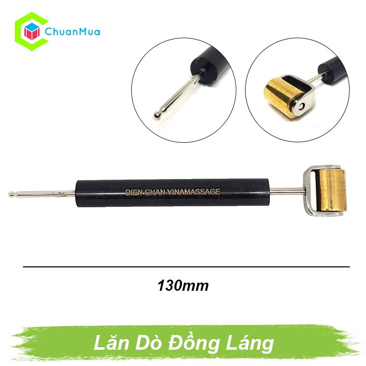 Cây Lăn Dò Đồng Láng Mát Xa - Dụng Cụ Diện Chẩn ( Phụ Kiện Masage Điện Chấn, Nhấn Lay Huyệt Mặt Cổ Tay Chân Toàn Thân ) ChuanMua GDA170