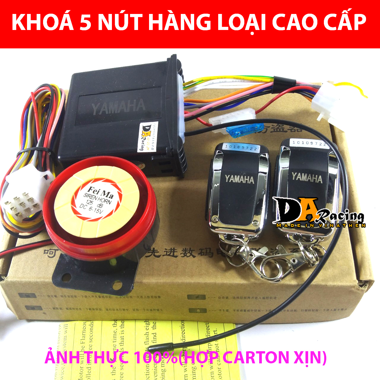 Khoá Chống Trộm Xe Máy Lắp Đặt Trên Mọi Loại Xe 5 Nút Thông Minh