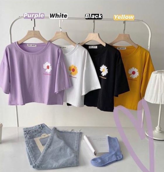 Áo Croptop Hoa Cúc siêu hot