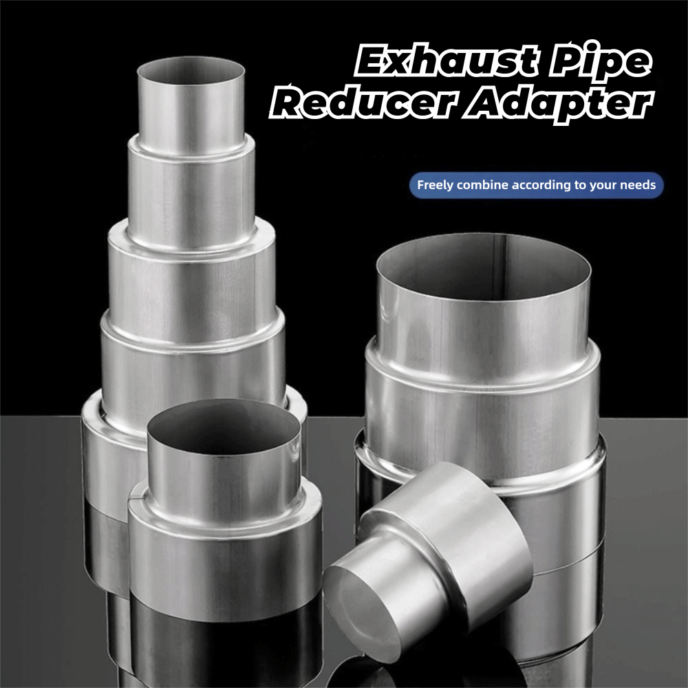 New Stainless Steel Exhaust Pipe Reducer Adapter Silver Multiple Sizes ...