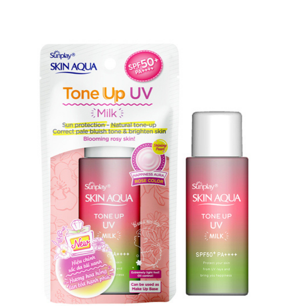 [HCM]Sữa chống nắng kiềm dầu nâng tông Sunplay Skin Aqua Tone Up UV Milk 50g