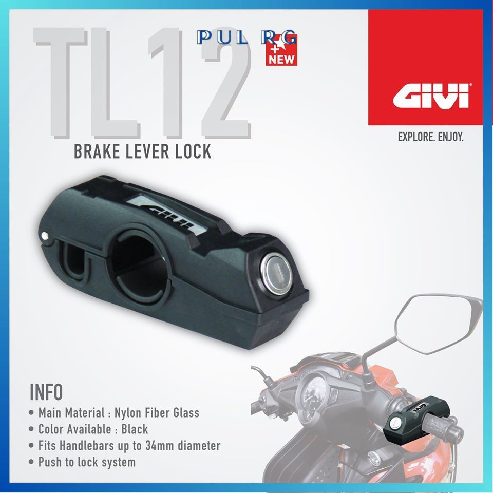 Khóa tay lái chống trộm xe máy givi TL11 hàng chính hãng bảo hành 2 năm
