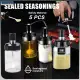 【Free rice spoon】250ML Seasoning Bottle Glass Spice Jar Spice Airtight Containers Condiment Salt Storage Bottle Spice Darestoper. 
