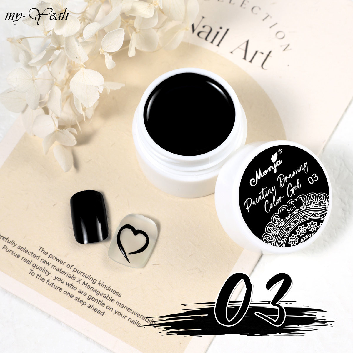 Myyeah 5ml 12 Colors Nail Painting Gel Nail Art Design Nail Color Painting Gel Polish Nail Line Drawing Gel Varnish Nail Art Tool