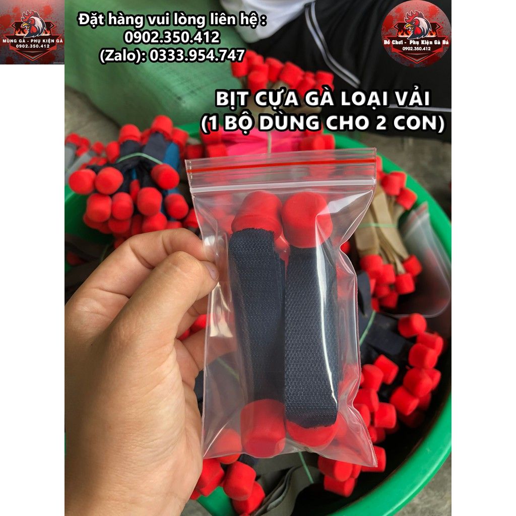 Bịt Cựa Gà Nòi Loại Vải (1 Bộ Dùng Cho 2 Con)