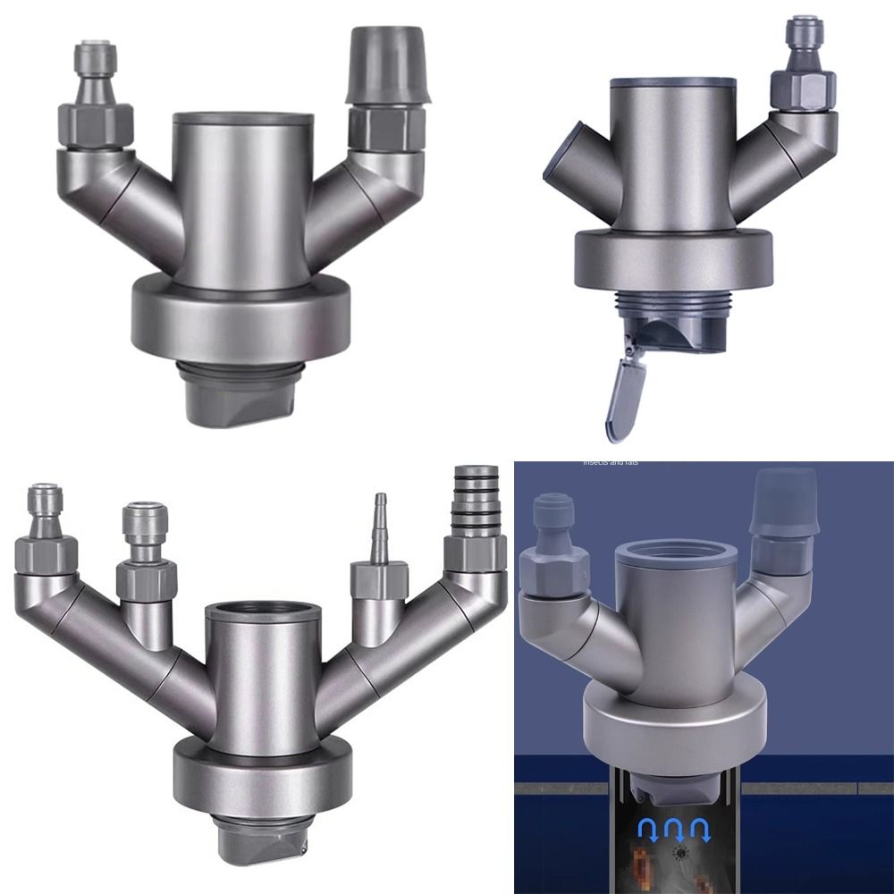 SUPERSTITION EFFLUENCE78SU6 Anti odor Sink Drain Pipe Adapter Sealing Ring Multifunctional Kitchen Basin Sewer Branch Useful Dual-Interface Dishwasher Water Pipe Connector Washing Machine Drainage Supplies