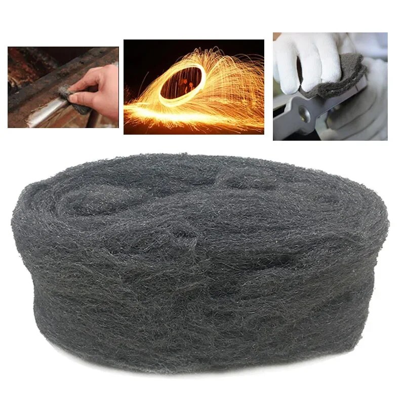 【Best value】 New Stainless Steel Wire Wool Grade 0000 3.3m For Wood Stone Polishing Cleaning Rust Re