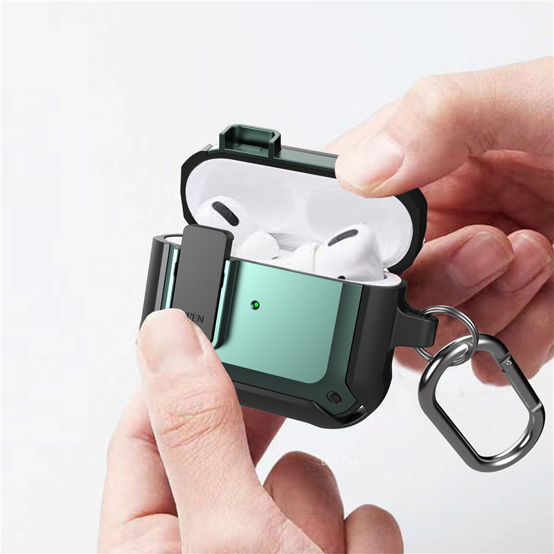 Switch Cover For Airpods 3 Pro2 2022 Case TPU PC Cover For Apple AirPods 3 2 1 Case Accessories Wireless Earphone With Keychain Black