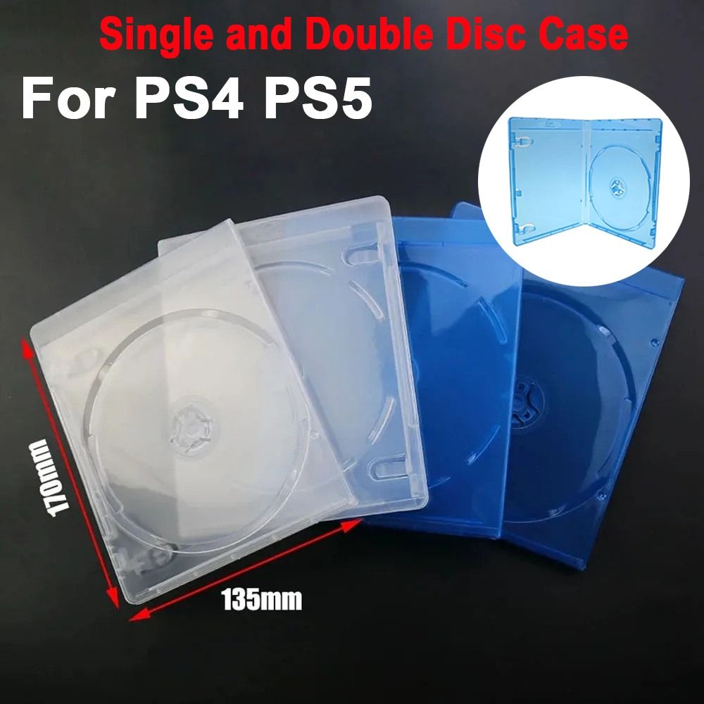 1pcs Multi-Purpose Plastic CD Game Cover Protective Design Replacement Accessory Game Disk Holder Game Card Case for PS1 PS2 PS3 PS4 PS5 Xbox WII. 