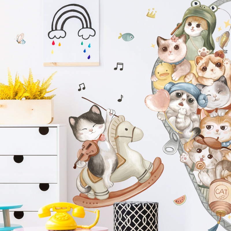 Decal dán tường Mèo con
