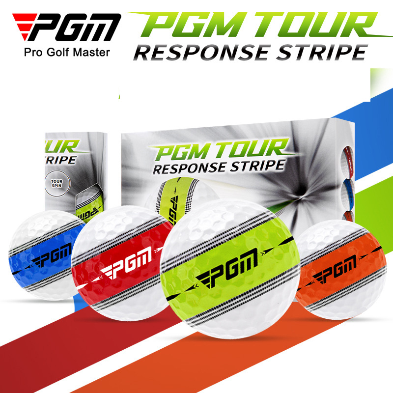 PGM Golf Competition Ball Practice Ball Rubber 360 ° Orbit Alignment Line Two-layer Sphere Q030