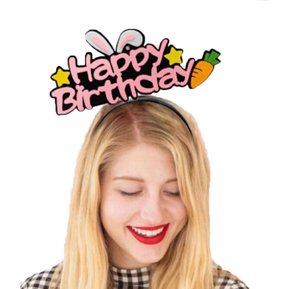 Glowing Headbands Cute Letter Birthday Party Headbands Wings Rabbit Ear ...