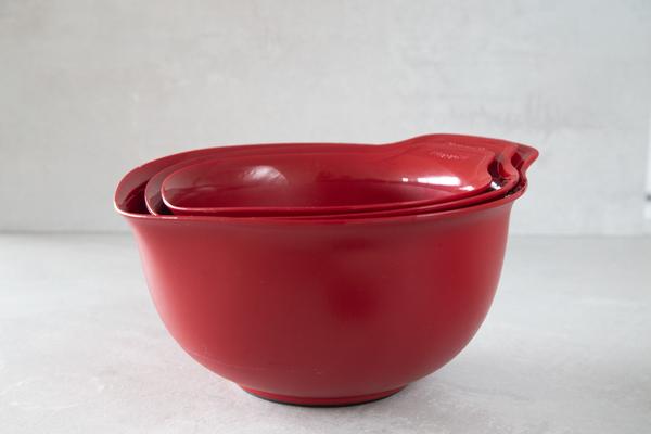KitchenAid - Bộ tô nhựa màu đỏ - 3 món