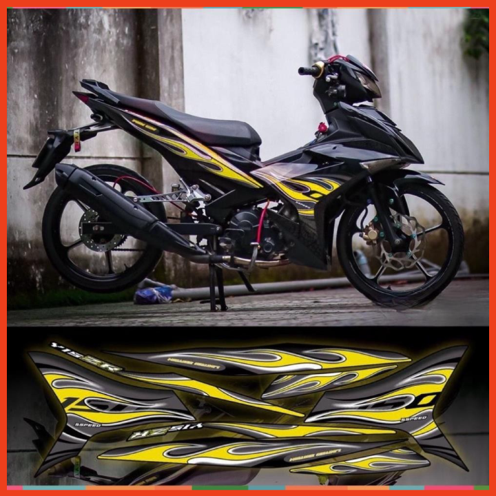 Tem exciter lửa xe đen phối đủ màu