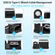 YORTOT Wireless Charging Station-5 in 1 Wireless Charger Alarm Clock, 7 Night Lights, iPhone/AirPods Charging Dock/Apple Watch Compatible-Option - American Plug. 