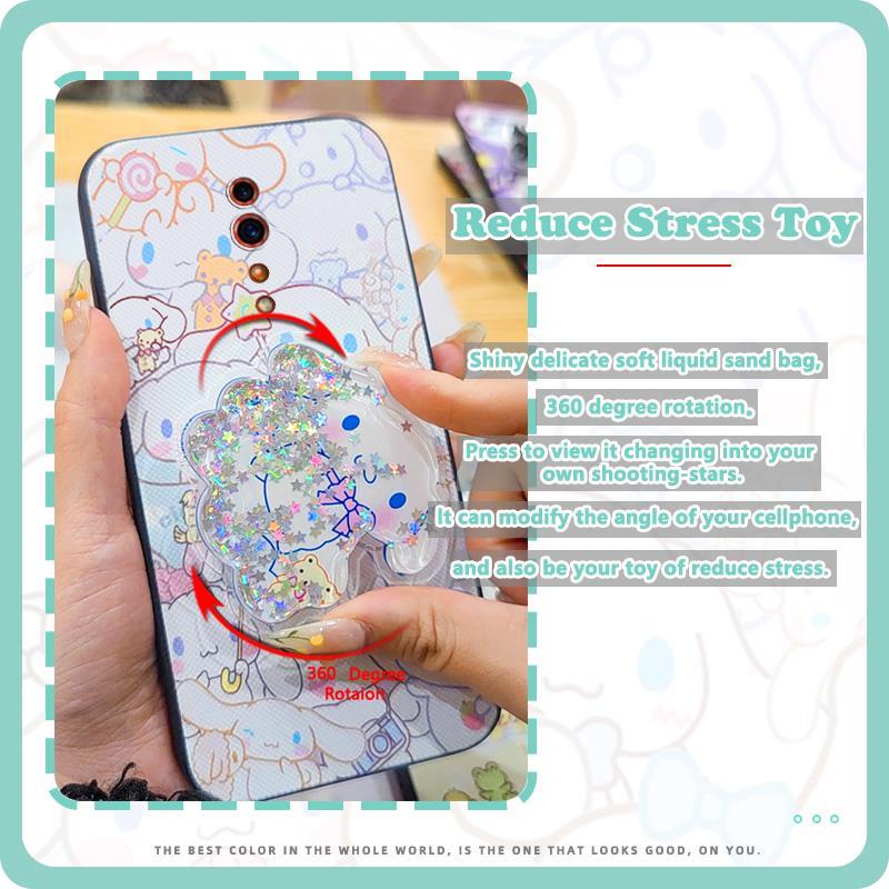 Back Cover Soft Case Phone Case For OPPO Reno Z Kickstand Glitter Waterproof Dirt-resistant Anti-knock Rotatable stand. 