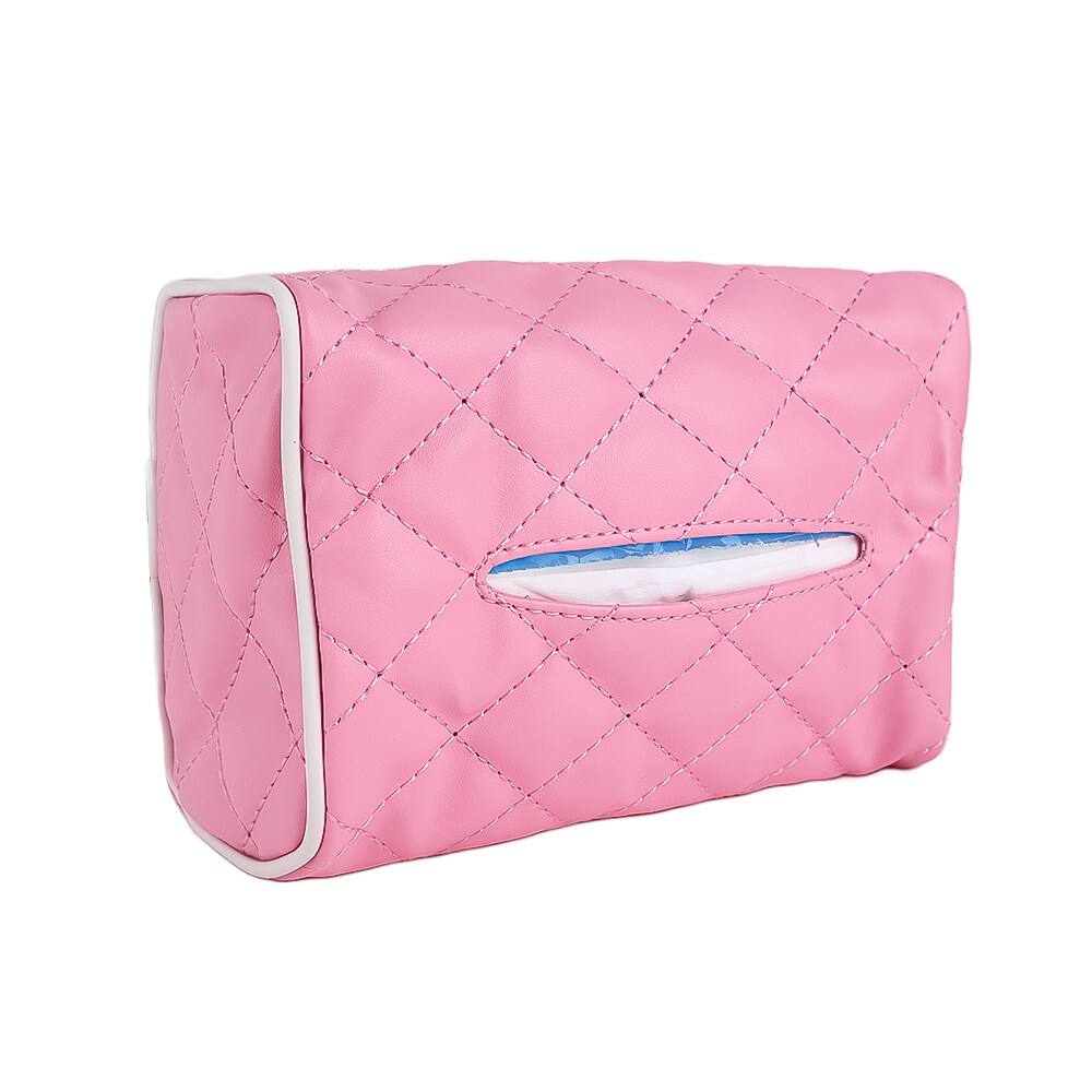 Car Tissue e PU Leather Car Sun Visor Hanging Tissue Holder Organizer Tissue Drawer Container Bag Auto Interior Storage