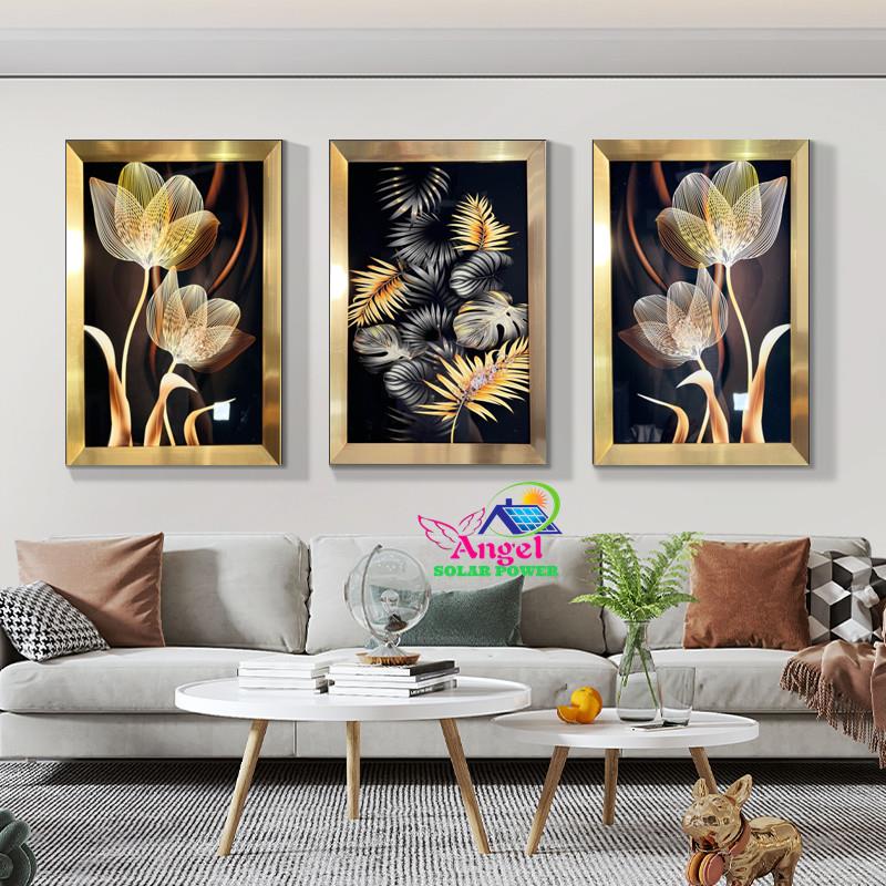 Frame with Painting and beads Glass effect Wall Frame Wall decoration
