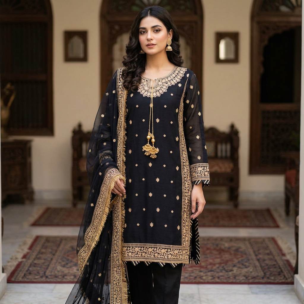B.B.A%20Eid%20Arrival%20Stitched%20Merab%20Full%20Embroidered%203%20Piece%20Dress%20For%20Women's%20Fashion%20-%20Image%202