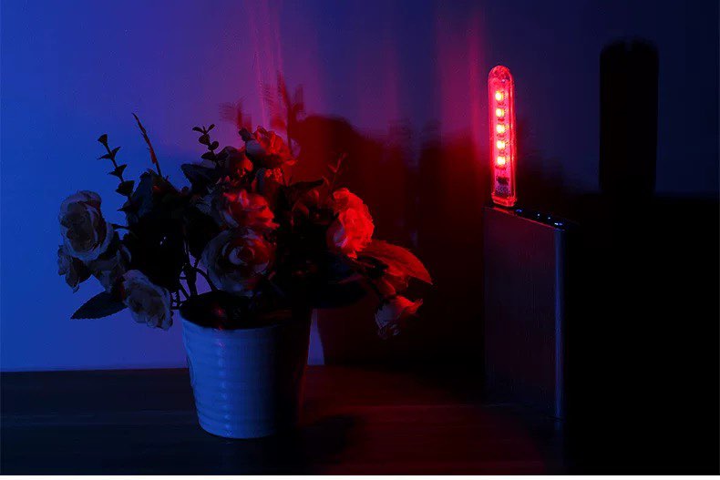 Đèn LED 5 Bóng RGB 7 Màu Nhiều Chế Độ Chớp