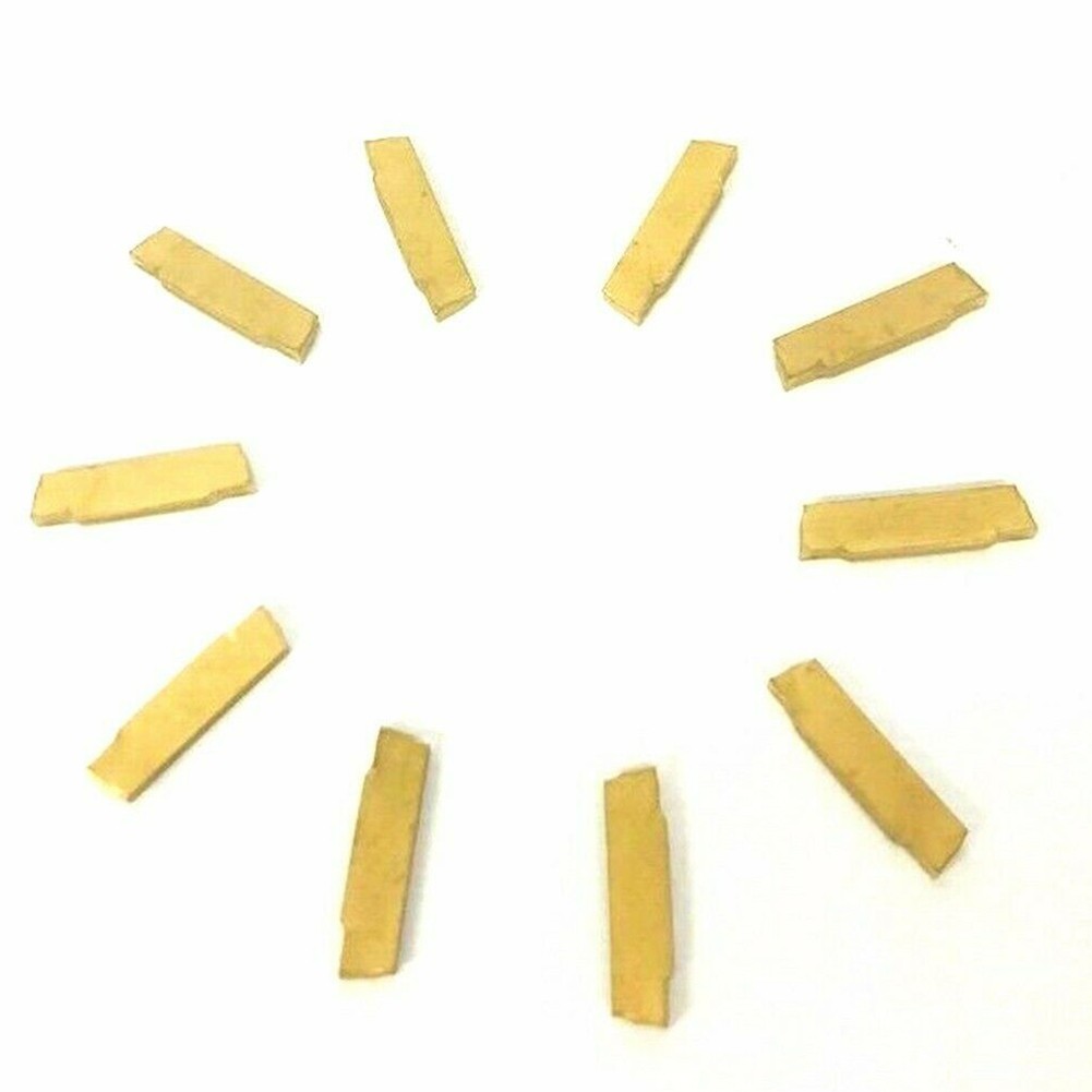 Toolstar Professional Grade Grooving Carbide Inserts for Lathe Cutter Set of 10