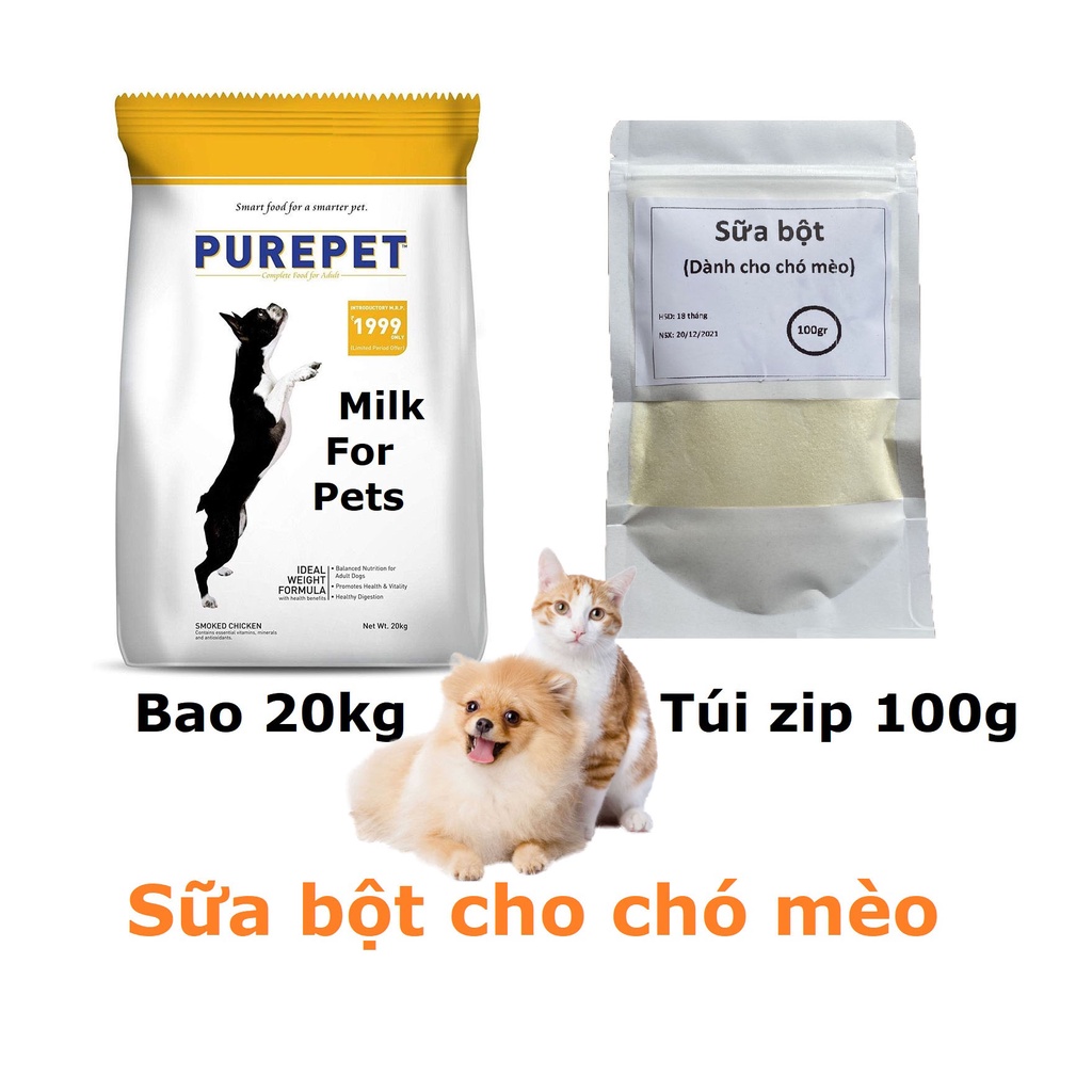 Sữa bột 100gr Sữa cho chó mèo dạng bột (Bio milk new)