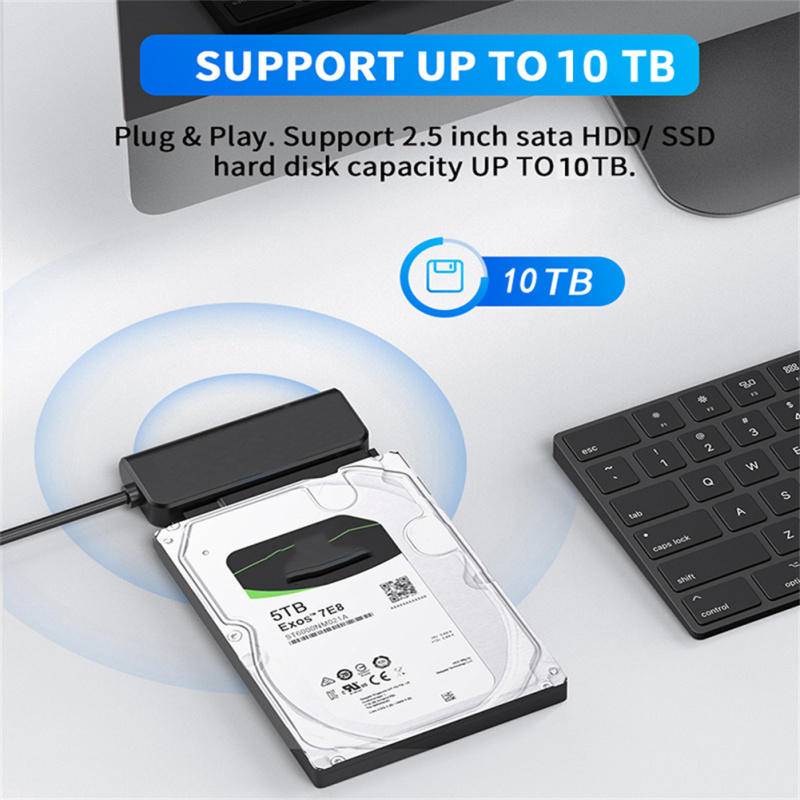BA [New Arrival] USB 3.0 Type-C To SATA Adapter Cable Hard Drive Adapter Converter External Converter For SSD/HDD Data Transfer