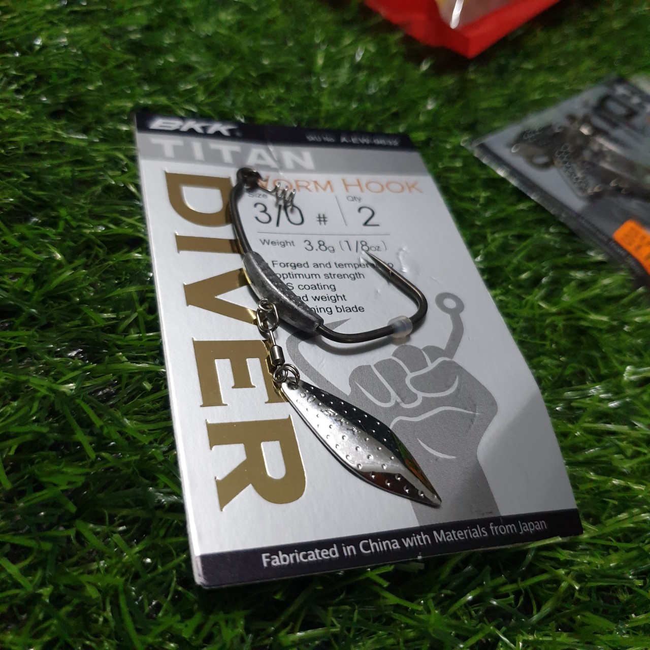 Lưỡi mồi mềm bkk titan diver super slide 3/0 chuyên dùng cho mồi mềm 3.5 - 4.75 inch như nff, daiwa duckfin shad