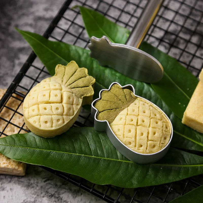 10 Chiếc Khuôn Bánh Quy Bánh Ngọt Hình Trái Tim Dứa Hình Vuông Hình Elip Hình Chữ Nhật Khuôn Cắt Bánh Quy Khuôn Dập
