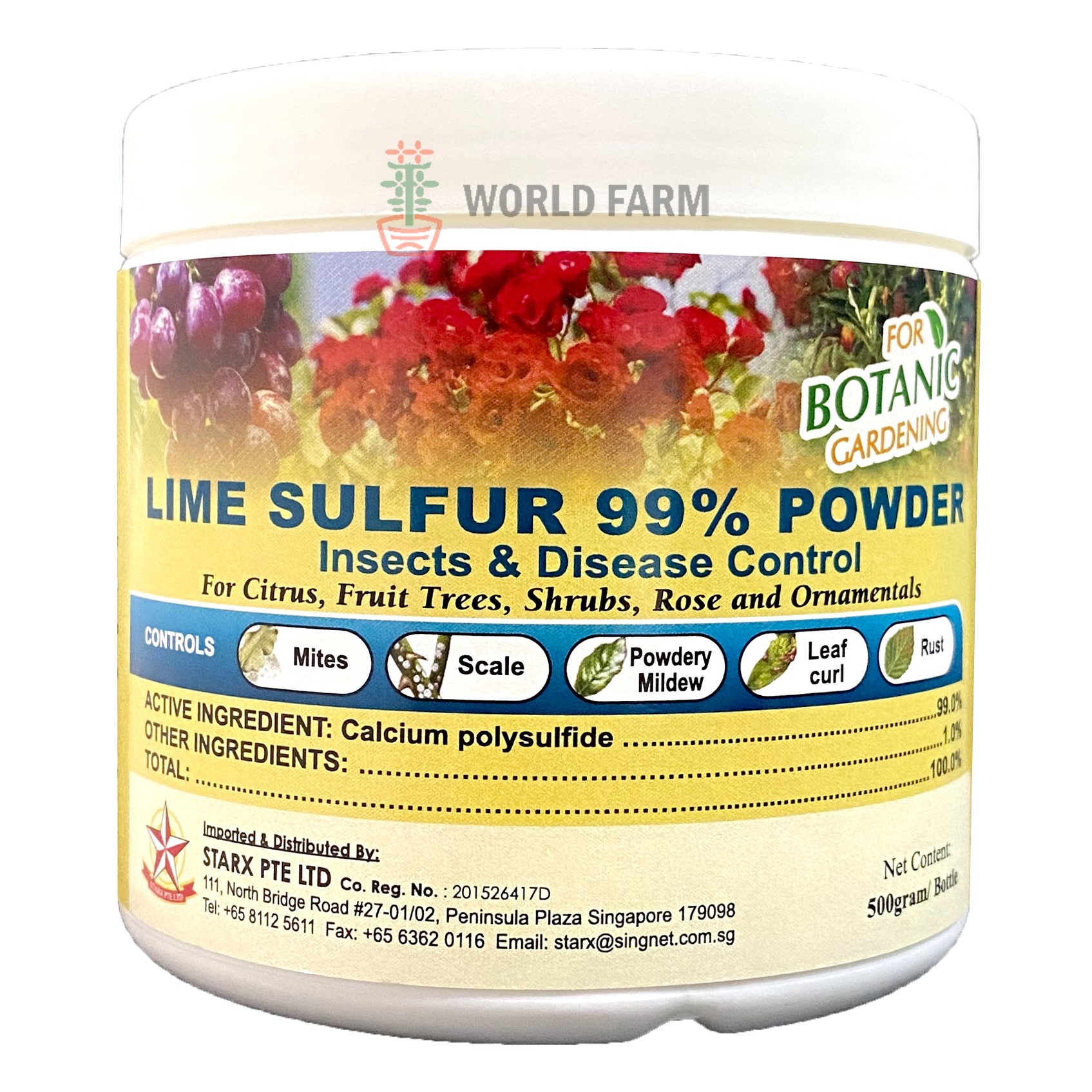 Lime Sulfur Sulphur 99 Pesticide Fungicide Powder 500g Lazada Singapore