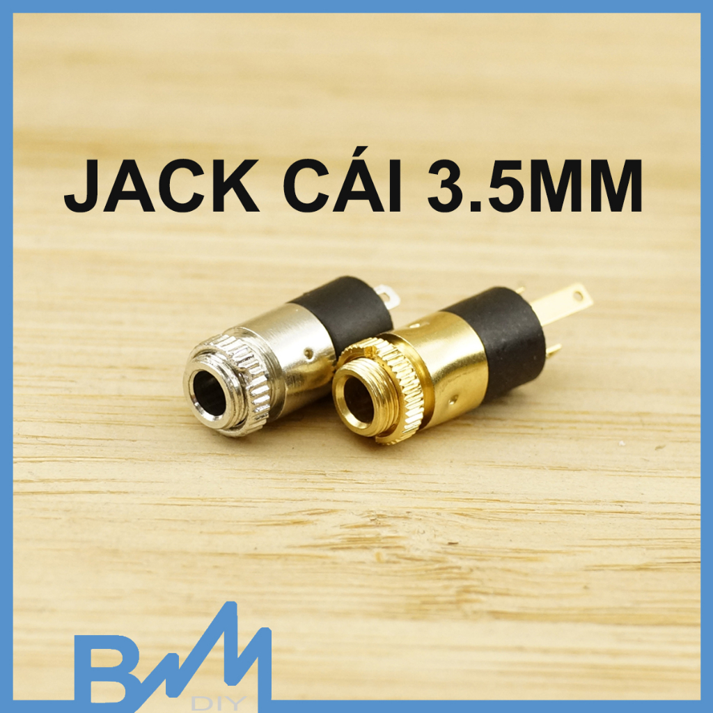 Jack cái 3.5mm vàng bạc chất lượng