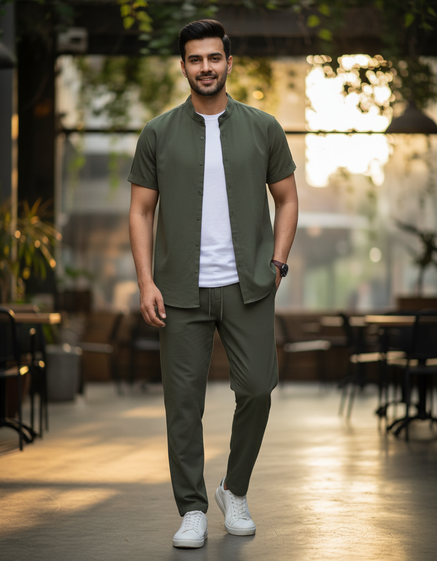 Summer%20Breeze%20Collection:%20Men's%20Stylish%20Breathable%20Half-Sleeve%20Shirt%20&%20Trouser%20%E2%80%93%20Lightweight%20Comfort%20for%20Hot%20Days!%20-%20Image%202