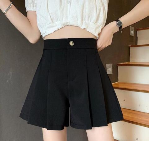 Quần short nữ quần đùi nữ xếp ly dáng xòe thiết kế lưng cao tôn dáng Panosi - Q623