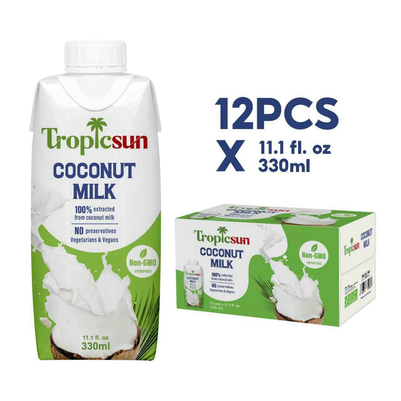 Nước cốt dừa đậm đặc Tropicsun hộp 330ml/thùng 12 hộp