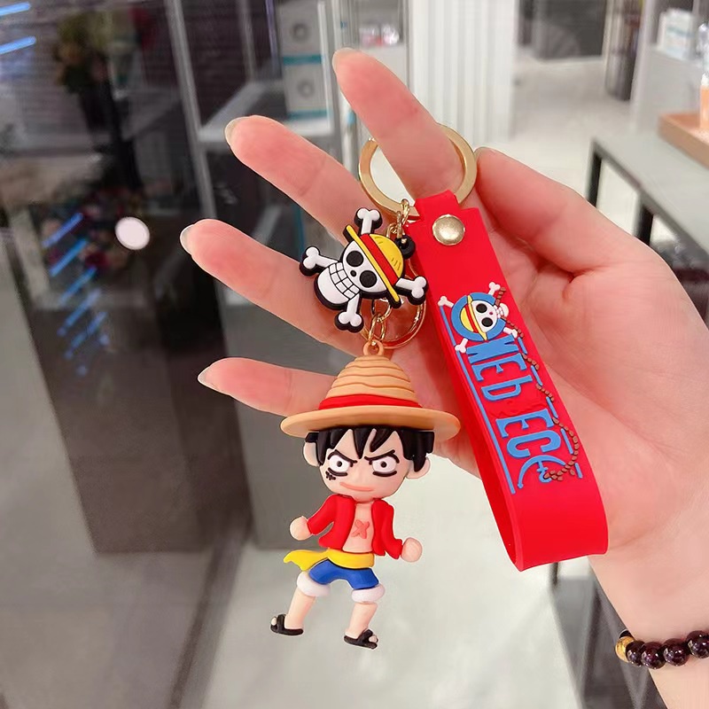 New One Piece Anime Acrylic Cartoon Key Chian Kawaii Luffy Keychain Zoro  Sanji Shankusu Katakuri Pendant Toy Kids Gift