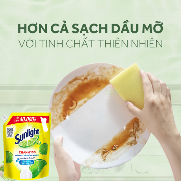 Nước Rửa Chén Bát Sunlight Chanh Vàng 100 - Túi 3KG