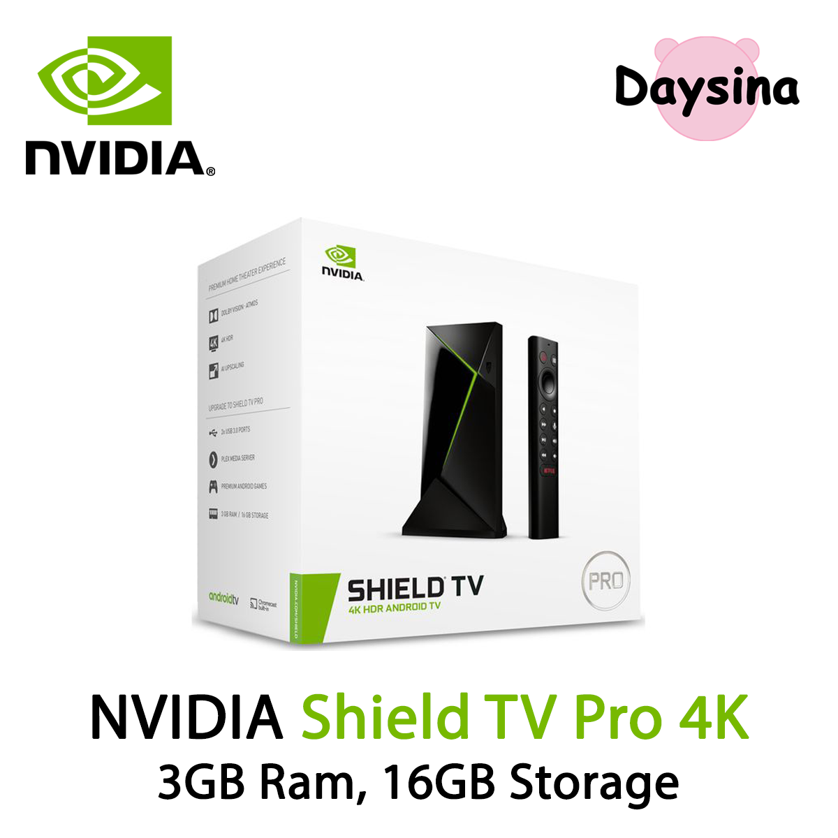  NVIDIA SHIELD Android TV Streaming Media Player; 4K HDR, live  sports, Dolby Vision-Atmos, AI-enhanced upscaling, GeForce NOW cloud  gaming, Google Assistant Built-In, Works with Alexa : Electronics
