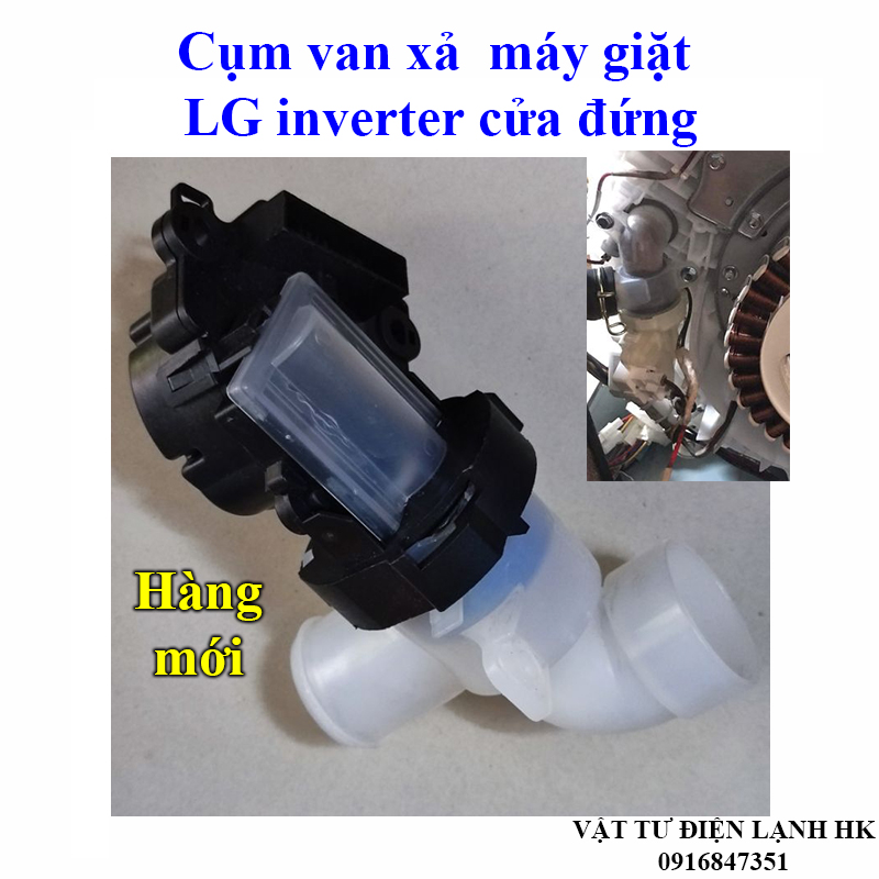 Bộ van xả máy giặt LG inverter cửa trên - Cụm van quay xả nước MG lồng đứng hàng Mới
