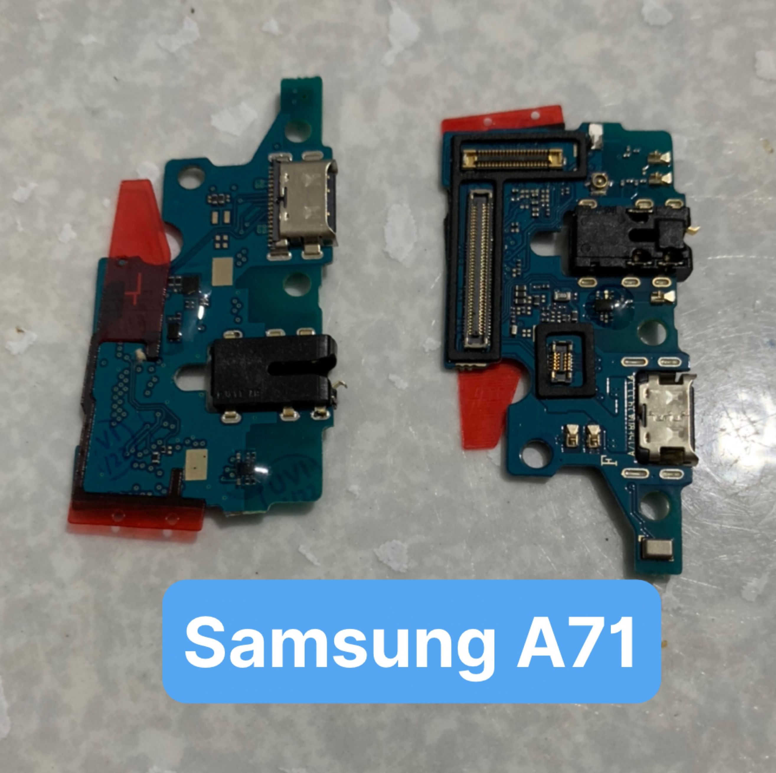 Cụm đuôi sạc, bo sạc, chân sạc, micro Samsung A71 zin hãng