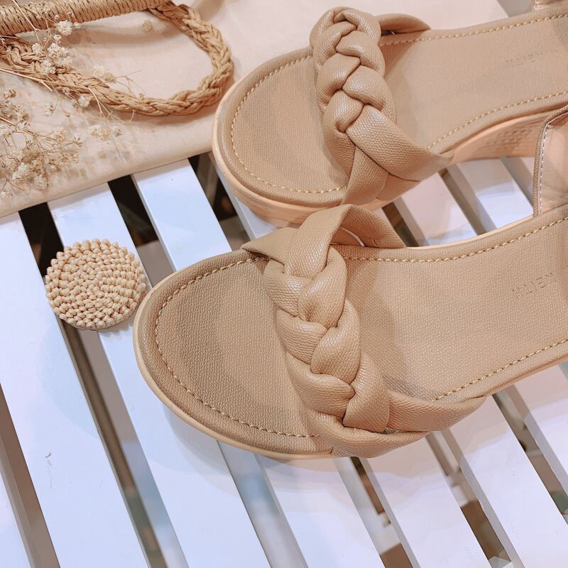 Sandal đế xuồng quai thắt bính  gót 5-6p SD-0269